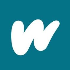 the w logo is white on a blue background