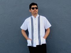 La tradicional camisa guayabera para hombre.Hecho en México totalmente, elaborada por artesanos que dedican su trabajo para crear estas piezas hermosas .Size Small:Chest 20"Length 26" Size Medium:Chest 23"Length 27" Size Large:Chest 24"Length 28" Size Extra LargeChest 25"Length 30" Please let me know if you have questions about the product, I'll be more than happy to help you :)I do not accept returns, but contact me if you have some inquiries.*Returns:We do not issue refunds. We will only allow Traditional Summer Shirt With Relaxed Fit, Traditional Relaxed Fit Shirt For Summer, Casual Traditional Fit Summer Tops, Traditional Relaxed Fit Summer Shirt, Traditional Fit Short Sleeve Tops For Summer, Casual Traditional Fit Shirt For Summer, Traditional Summer Shirt With Camp Collar, Traditional Mexican Shirts, Outfit Mexicano