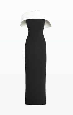 Elegant Evening Crepe Maxi Dress, Elegant Crepe Maxi Dress For Evening, Elegant Formal Crepe Evening Dress, Elegant Crepe Evening Dress For Formal Occasions, Evening Dresses With Structured Shoulders And Cape Sleeves, Elegant Crepe Dress With Cape Sleeves, Elegant Evening Maxi Dress With Cape Sleeves, Black Maxi Dress With Draped Sleeves For Formal Events, Black Maxi Dress With Draped Sleeves For Formal Occasions