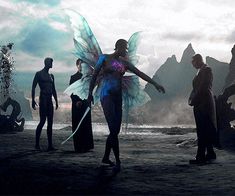 Fae Wings, Male Vampire, Beach Things, Dc Multiverse, Magic Aesthetic, Futuristic Art, Animation Reference