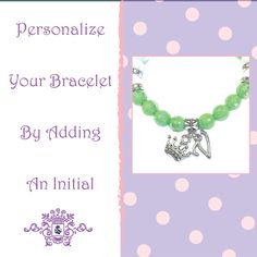 "Fairy Charm Bracelet, Tinkerbell Bracelet, Beaded Bracelet, Stretchy Jewelry, Bubblegum Bracelet, Fairy Themed Gifts, Girl's Birthday Gifts This precious fairy charm bracelet is lightweight and stretchy-- just perfect for a little girl's birthday or holiday gift. Personalize this bracelet with an initial to make it extra special. INCLUDES: 🌸 One teal-green and white beaded stretchy fairy charm bracelet {or your chosen color} 🌸 Packaged in a clear sleeve inside an organza bag with your gift ta Bubblegum Bracelet, Kids Charm Bracelet, Kids Bead Bracelet, Bracelet For Kids, Elephant Charm Bracelet, Crown Bracelet, Unicorn Bracelet, Bracelet For Girls, Butterfly Charm Bracelet