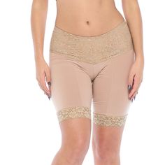 Thoughtfully designed by a woman for a woman’s body Absolutely Not Shapewear. Non-compression fit is comfortable lingerie for your thighs Wide soft lace waistband and 9" Inseam with front seam to flatter your curves Signature silky microfiber fabric with moisture-wicking technology is durable yet lightweight, soft, stretchy, silky, and super comfy Superior thigh protection without added friction Stay-put leg design resists leg creep while walking or running Made in California, USA Comfortable Lingerie, Shorts For Under Dresses, Thigh Rub, Anti Chafing Shorts, Thigh Chafing, Chub Rub, Slip Shorts, Anti Chafing, Hot Flashes