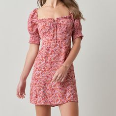 Kinsley Paisley Mini Dress - Pull-On Style - Imported - Models Are Approximately 5’10” And Wear A Size Small Orange Red, Color Orange, Colorful Dresses, Paisley, Mini Dress, Models, Womens Dresses, Orange, Red