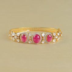 Wedding Bangle, Natural Ruby & Polki, Single Cut Diamond Bangle, 925 Sterling Silver, Diamond Bangle, Wedding Gift, Gold Plated High Quality Manufacture Country : India * Customization always available for Ring size, metal selection and any type of center stones changes, etc.... * If you want to make your own idea of Jewelry we can do it. Material : 925 Sterling Silver Main Stone : Ruby Secondary Gemstone : Polki, Pave Diamond Gemstone Color :   Gemstone Shape : As Seen In A Picture Bracelet Wid Elegant Gemstone Bracelets For Wedding, Exquisite Cubic Zirconia Bracelets For Wedding, Exquisite Cubic Zirconia Wedding Bracelets, Classic Wedding Bracelets With Elegant Design, Classic Elegant Bracelets For Wedding, Fine Jewelry Diamond Bracelets For Wedding, Classic Diamond Cuff Bracelet For Wedding, Wedding Bangle With Gemstone, Classic Hallmarked Cuff Bracelet For Wedding