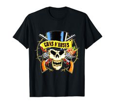 PRICES MAY VARY. Official Licensed Bravado Guns N' Roses Top Hat Skull Official Guns N' Roses Top Hat Skull Music Fashion Lightweight, Classic fit, Double-needle sleeve and bottom hem Mens Shirt Color, Skull T Shirt, Skull Tshirt, Music Fashion, Trend Fashion, Us Man, Top Hat, Accessories Men, Vintage Tshirts