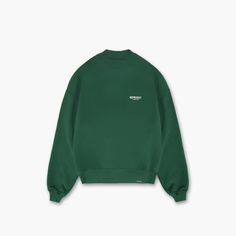 Represent Owners Club Sweater - Racing Green – REPRESENT CLO | US Green Crew Sweater With Ribbed Cuffs, Green Crew Neck Sweater With Ribbed Collar, Green Crew Neck Sweater With Ribbed Cuffs, Classic Green Sweater With Ribbed Cuffs, Green Sweatshirt With Ribbed Collar For Streetwear, Green Ribbed Collar Sweatshirt For Streetwear, Green Cotton Crew Sweatshirt, Green Crew Sweatshirt With Ribbed Collar, Classic Green Long Sleeve Sweatshirt