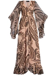 ETRO graphic-print Silk Maxi Dress - Farfetch Silk Maxi, City Dress, Silk Print Dress, Silk Maxi Dress, Pink Maxi Dress, Dress Pink, Long Length, Silk Printing, Silk Dress