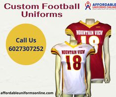 custom football uniforms for the mountain view team