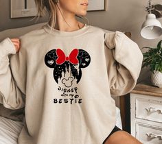 2023 Disney With My Bestie Sweat, Disney Girl Trip Sweatshirt John Anderson, Bff Matching, Girl Trip, Disney 2024, Team Sweatshirts, Spring Trip, Disney Sweatshirts, My Bestie, Dance Teams