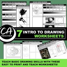 an instructional guide for teaching how to draw worksheets with the help of teacher