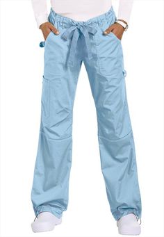 Best scrub pants ever. Double stiched and plenty of pockets and oh so comfy. Koi Lindsey cargo Drawstring Cargo Pants, Cargo Scrub Pants, Medical Uniforms, Work Uniforms, Scrubs Nursing, Medical Scrubs