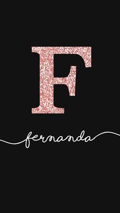 the letter f is made up of pink and black speckles on a black background