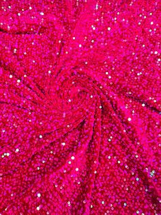 Stretch Velvet Sequins This beautiful design is a stretch velvet fabric that has sequins embroidered throughout the whole fabric. This fabric is ideal for decorative and apparel purposes. The width of the velvet fabric is 60" and the sequins are embroidered at 58"/ 60". Item is sold by the yard. If more than one yard is purchased, item will come in one piece. Details 5mm Sequins2 - Way Stretch Width: Stretch Velvet 58"/60"Content: 85% Polyester Please Note: *The digital images we display have th Sequins Fabric, Pink Iridescent, The Velvet, Some Times, Stretch Velvet, Sequin Fabric, International Brands, Sewing Thread, 2 Way