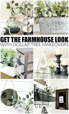 the farmhouse house look with dollar tree makeovers