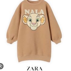 Zara Kids | Beige | Disney Lion King Plush Dress New With Zara Disney, Plush Dress, Lion King Disney, Il Re Leone, Roi Lion, Outfit Zara, Disney Print, Disney Plush, Disney Lion King