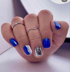 Ideas Uñas, Gel Nail Art Designs, Gel Mani, Nail Stuff, Gel Nail Art, Mani Pedi, Blue Nails, Winter Nails, How To Do Nails