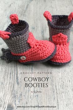 crochet pattern cowboy boots for baby and toddlers