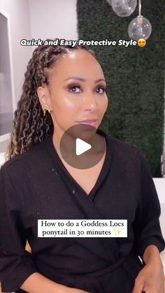 VoiceOfHair ®️ on Instagram: "30 Minute Locs for the win😍🏆⁣⁣
⁣⁣
Love this goddess loc ponytail  by @marascampo 🔥 A round of applause for making this so easy to follow👏🏾You can use crochet braids or crochet locs for this look❤️ She didn’t crochet the back but you can add individual crochets if you are worried about that part showing👌🏾⁣⁣
⁣⁣
Would you rock it?✨ #voiceofhair ⁣⁣
⁣⁣
#crochetbraids #crochetponytail #longhair#knotlessbraids #blowout #healthyhairgoals #hairgoals #longhairdontcare #backtoschoolhair #protectivehairstyle" Crochet Locs Hair, Loc Ponytail, Crochet Locs, Round Of Applause, Protective Hairstyle, Goddess Locs, Back To School Hairstyles, Relaxed Hair