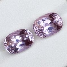 7.65 Cts Natural Unheated Purple Pink Kunzite Gemstone Pair Pink Kunzite, Gems, Gemstones, Purple, Pink, Nature