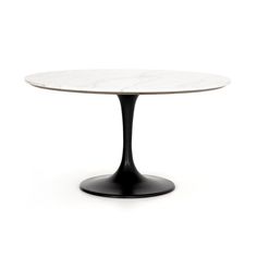 Powell White Marble Dining Table Four Hands Cozy Breakfast Nook, Bistro Style, Elegant Dining Room, Marble Dining, Pedestal Dining Table, Dining Table Marble, Burke Decor, Elegant Dining, Black Iron