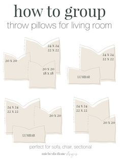 the sewing pattern for how to group pillow pillows