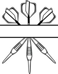 a black and white drawing of some utensils