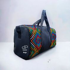 Well designed African leather bag And Ankara prints. It's spacious and has zipper Traditional Rectangular Duffle Bag For Travel, Traditional Rectangular Bag For Trips, Traditional Rectangular Bags For Trips, Traditional Black Travel Bag, Black Travel Bag, Ankara Bags, Leather Duffle Bag, Leather Duffle, Travel Duffel