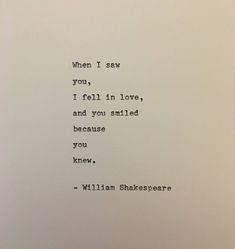 an old typewriter with the words william shakespeare written in black and white on it