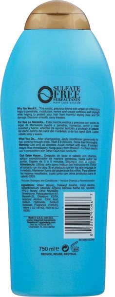 Repair & strengthen dry, damaged hair with OGX Renewing + Argan Oil of Morocco Conditioner. Argan Oil of Morocco conditioner from the #1 Hair Repair Brand* is ideal for dry, damaged hair. Our new & improved formula protects hair from excessive loss of lipids & proteins which creates frizz & breakage. Now with LipiPro Shield (TM) Technology, it provides 2x more protein & lipid protection** for healthy hair. This conditioner with a citrus-fresh, floral-green, & woody scent repairs dry, damaged str Ogx Shampoo, Argan Oil Of Morocco, Woody Scent, Argan Oil Hair, More Protein, For Healthy Hair, Dry Damaged Hair, Hair Routines, Hair Repair