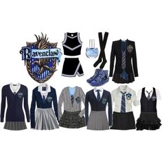 an assortment of harry potter school uniforms and outfits for children to wear in the movie