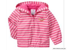 GYMBOREE NEW WITH TAGS,  STRIPED , HOODED, COTTON LINED JACKET HAS FULL FRONT ZIPPER FROM THE FRUIT PUNCH COLLECTION, � 12-24 MONTHS. FROM A SMOKE FREE HOME. Girls Coats, Kid Closet, Hooded Rain Jacket, Gymboree Girl, Girls Outerwear, Pink And White Stripes, Line Jackets, Baby & Toddler Clothing, Girls Jacket