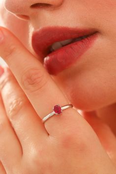 14K Gold Ruby Ring, Solid 14K Gold Engagement Ring, Dainty initial Ruby Ring, Handmade Gold Ruby Ring, Tiny Gold Ruby Ring, Summer Jewelry, Birthday Gift, Summer Jewelry, Anniversary Ring, Handmade 14K Gold Ring, Anniversary Ring, Handmade 14K Gold Engagement Ring, Summer Jewelry, Birthday Gift, Christmas Gift, Valentine's Day Gift, Wedding Ring, Engagement Ring, Anniversary Ring "Material: SOLİD GOLD (No Gold Filled Or No Gold Plated)" "KARAT: 14K (585) "Ruby Carat: 0,51 CT "Color Of Diamond: G Ruby Ring With Bezel Setting For Gift, Hallmarked Birthstone Ring With Round Cut, Dainty Ruby Ring With Bezel Setting, Hallmarked Round Cut Birthstone Ring, Oval Ruby Ring In White Gold For Promise, Oval Ruby Promise Ring In White Gold, Oval Solitaire Engraved Ring Gift, Oval Solitaire Engraved Ring As Gift, Hallmarked White Gold Ruby Ring