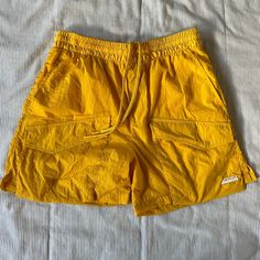 Brand Zara Rhuigi Color Yellow Size Small Condition Like New Never Used Spring Beach Shorts With Cargo Pockets, Trendy Yellow Shorts With Pockets, Summer Streetwear Shorts With Pockets, Zara Summer Shorts With Pockets, Zara Casual Shorts With Pockets, Zara Shorts With Pockets For The Beach, Casual Zara Shorts With Pockets, Zara Beach Bottoms With Pockets, Yellow Pocket Shorts For Streetwear