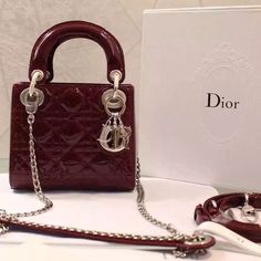 Lady Dior Cherry Red, Red Luxury Bag, Red Lady Dior Bag, Red Dior Bag, Red Lady Dior, Dior Lady Dior Bag, Dior Purse, Luxury Bags Collection