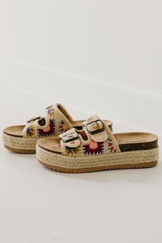 The Brake Espadrille Platform Sandal | MOD Boutique Bohemian Sandals With Buckle Closure For Spring, Spring Bohemian Sandals With Buckle Closure, Adjustable Platform Footbed Sandals With Round Toe, Bohemian Sandals With Buckle Closure And Adjustable Fit, Adjustable Platform Slip-on Sandals, Hawaii Fits, Salted Granola, 70’s Fashion, Espadrilles Platform