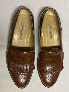 COLE HAAN MEN'S BROWN LEATHER WING TIP KILTIE L OAFERS SIZE 9.5 D. Condition is "Pre-owned". Shipped with USPS Priority Mail. Cole Haan men's briwn leather wingtip kiltie loafers Made in Italy . Very good condition Business Wingtip Tassel Loafers For Fall, Semi-formal Tassel Loafers With Brogue Detailing For Fall, Brown Wingtip Tassel Loafers With Leather Sole, Wingtip Tassel Loafers With Brogue Detailing For Business, Formal Wingtip Tassel Loafers For Fall, Semi-formal Wingtip Tassel Loafers With Brogue Detailing, Formal Fall Wingtip Tassel Loafers, Brown Tassel Loafers For Formal Fall Occasions, Brown Formal Tassel Loafers For Fall