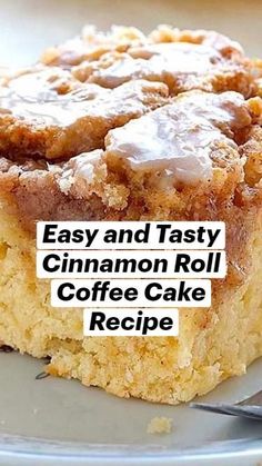 easy and tasty cinnamon roll coffee cake recipe