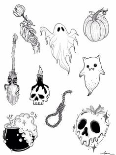 black and white halloween coloring pages with skulls, pumpkins, ghost heads, jack - o'- lanterns