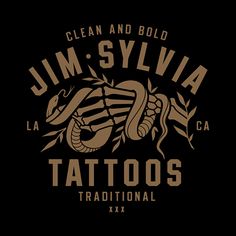 the logo for j m sylvia tattoo's traditional xxxix brand