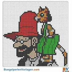 a cross stitch pattern with a man and woman