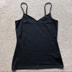 Express Womens Basic Black Tank Top Camisole Cami V Neck Spaghetti Strap Size Small New Without Tags Black Camisole With Tank Straps, Black Tank Camisole, Basic Black Camisole For Spring, Black Basic Camisole For Spring, Black Stretch Tank Top With Wide Straps, Black Stretch Camisole With Wide Straps, Black Camisole With Wide Straps For Summer, Casual Black Camisole With Tank Straps, Black Summer Camisole With Wide Straps