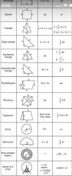 the worksheet is shown with different types of triangles