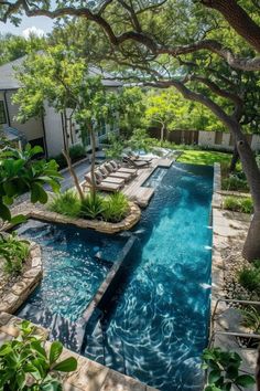 Patio Games, Bio Pool, Swimming Pool Pond, Natural Swimming Pools, Hawaii Homes, Natural Swimming Pool, Backyard Landscaping Ideas, Backyard Pool Designs