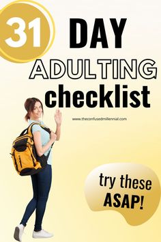 30s Advice, Adulthood Checklist, Adulting Challenge, Checklist For College, Tips For College Students, Tips For College