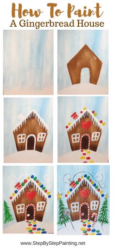 how to paint a gingerbread house for christmas with step by step instructions and pictures