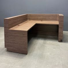 the corner desk is made out of wood