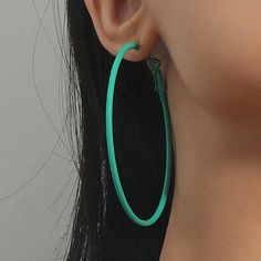 Large Hoop Earrings, New Never Worn Color: Turquoise Measurements: 2.75 Inch Diameter Sugar Skull Earrings, Minnie Mouse Earrings, Bride Earrings, Alloy Earrings, Spiral Earrings, Color Turquoise, Black Choker, Skull Earrings, Large Hoop Earrings