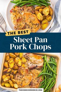 the best sheet pan pork chops with potatoes and green beans