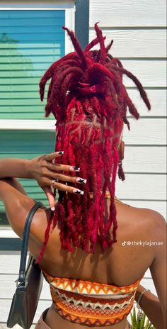 Unique Loc Styles, Color Locs, Natural Locs, Cute Dreads, Dreadlock Style