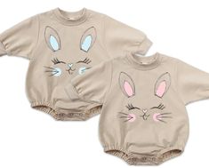 Baby Easter Romper Bunny Face Onesie® Toddler Easter Shirt Boy - Etsy Spring Onesie With Cartoon Print For Playwear, Spring Cartoon Print Onesie For Playwear, Cute Spring Bubble Romper For Loungewear, Cute Short Sleeve Bubble Romper For Loungewear, Cute Bubble Romper With Short Sleeves For Loungewear, Cute Cartoon Print Onesie For Loungewear, Cute Spring Onesie With Cartoon Print, Casual Long Sleeve Bodysuit With Cartoon Print, Playful Cartoon Print Bubble Romper For Spring